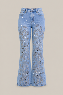 Load image into Gallery viewer, Classic Light-Wash Denim Pants — stone gray product hero image