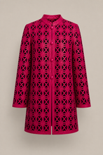 Load image into Gallery viewer, Fuchsia Laser-Cut Jacket — stone gray product hero image