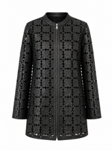Load image into Gallery viewer, black grey cutout jacket - hero
