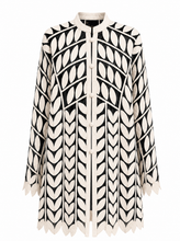 Load image into Gallery viewer, black white leaf pattern jacket - hero