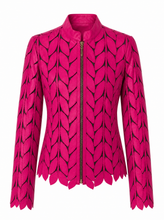 Load image into Gallery viewer, red laser cut jacket - hero
