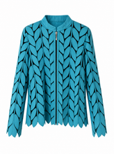 Load image into Gallery viewer, light blue laser cut jacket - hero
