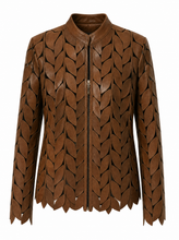 Load image into Gallery viewer, brown laser cut jacket - hero