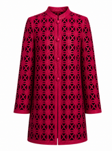 Load image into Gallery viewer, dark red laser cut jacket - hero