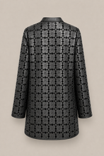 Load image into Gallery viewer, black-grey-cutout-jacket — stone gray product back image