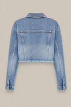 Load image into Gallery viewer, light-wash-eyelet-denim-jacket-detail-product — stone gray product back image