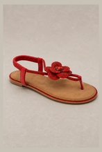 Load image into Gallery viewer, Ruby Bloom Elastic Strap Sandal with Crystal Floral Detail — stone grey product image