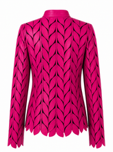 Load image into Gallery viewer, red laser cut jacket - product-back