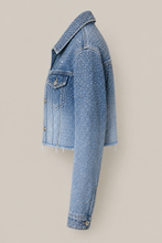 Load image into Gallery viewer, light-wash-eyelet-denim-jacket-detail-product — stone gray product side image