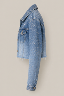 Load image into Gallery viewer, light-wash-eyelet-denim-jacket-detail-product — stone gray product side image