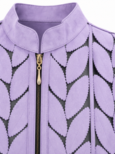 Load image into Gallery viewer, purple laser cut jacket - detail