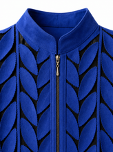 Load image into Gallery viewer, blue laser cut jacket - detail