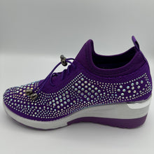 Load image into Gallery viewer, Crystal-Embellished Slip-On Gym Shoe