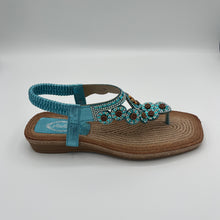 Load image into Gallery viewer, Medallion Circle Espadrille Sandal with Crystal Detail