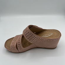 Load image into Gallery viewer, Breathable Laser-Cut Three-Strap Wedge Sandal