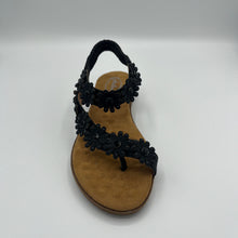 Load image into Gallery viewer, Blossom Daisy T-Strap Sandal with Crystal Embellishments