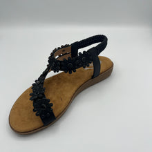 Load image into Gallery viewer, Blossom Daisy T-Strap Sandal with Crystal Embellishments