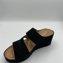 Load image into Gallery viewer, Breathable Laser-Cut Three-Strap Wedge Sandal