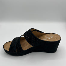 Load image into Gallery viewer, Breathable Laser-Cut Three-Strap Wedge Sandal