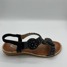 Load image into Gallery viewer, Shimmer Crystal Cross-Band Wedge Slide