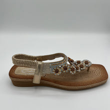Load image into Gallery viewer, Medallion Circle Espadrille Sandal with Crystal Detail