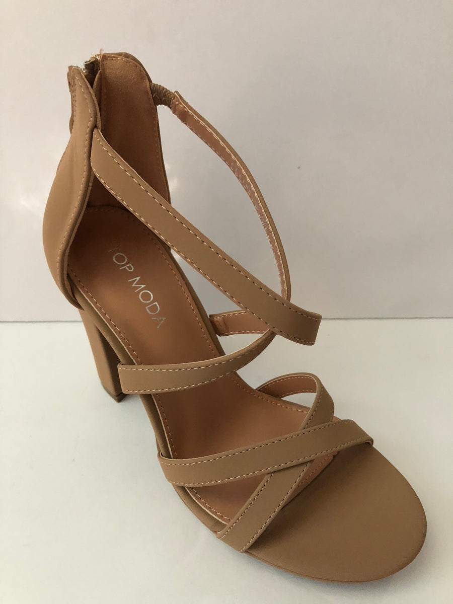 Size 37) Shein Crisscross Stiletto Heeled Ankle Strap (Brown), Women's  Fashion, Footwear, Heels on Carousell