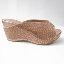 Load image into Gallery viewer, Rose Gold All-over Crystal Wedges