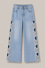 Load image into Gallery viewer, light-wash-distressed-ripped-wide-leg-jeans — stone gray product hero image
