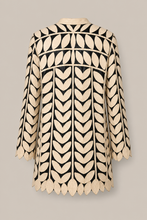 Load image into Gallery viewer, cream-laser-cut-jacket-02 — stone gray product back image
