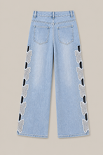 Load image into Gallery viewer, light-wash-distressed-ripped-wide-leg-jeans — stone gray product back image
