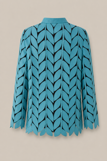Load image into Gallery viewer, light-blue-laser-cut-jacket — stone gray product back image
