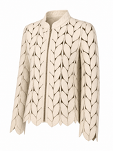 Load image into Gallery viewer, cream laser cut jacket 01 - product-three-quarter-front
