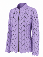 Load image into Gallery viewer, purple laser cut jacket - product-three-quarter-front
