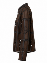 Load image into Gallery viewer, brown laser cut jacket 02 - product-side
