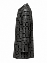 Load image into Gallery viewer, black grey cutout jacket - product-side

