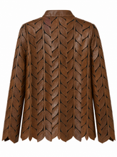 Load image into Gallery viewer, brown laser cut jacket - product-back
