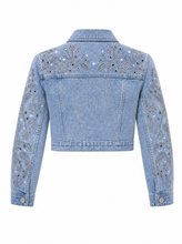 Load image into Gallery viewer, catalog nr3963 light wash denim jacket reference - product-back
