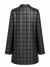 Load image into Gallery viewer, black grey cutout jacket - product-back

