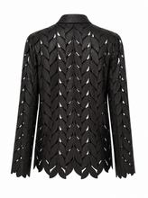 Load image into Gallery viewer, black laser cut jacket - product-back
