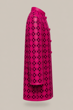 Load image into Gallery viewer, Fuchsia Laser-Cut Jacket — stone gray product side image
