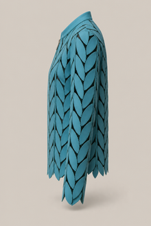 Load image into Gallery viewer, light-blue-laser-cut-jacket — stone gray product side image
