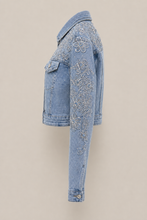Load image into Gallery viewer, embellished-light-wash-denim-jacket-pair-01 — stone gray product side image
