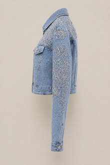 Load image into Gallery viewer, embellished-light-wash-denim-jacket-pair-01 — stone gray product side image
