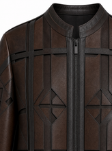 Load image into Gallery viewer, brown laser cut jacket 02 - detail
