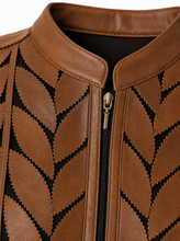 Load image into Gallery viewer, brown laser cut jacket - detail
