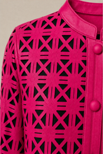 Load image into Gallery viewer, Fuchsia Laser-Cut Jacket — stone gray product detail image
