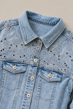 Load image into Gallery viewer, embellished-light-wash-denim-jacket-pair-02 — stone gray product detail image
