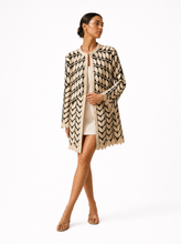 Load image into Gallery viewer, cream laser cut jacket 02 - editorial-model-front
