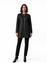 Load image into Gallery viewer, black grey cutout jacket - editorial-model-front
