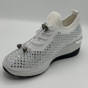 Crystal-Embellished Slip-On Gym Shoe